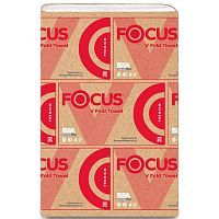 фото Бумажные полотенца листовые для рук Focus Premium V сложения 2 слоя